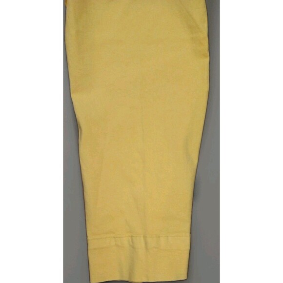 Skye’s The Limit Women 10 Yellow Wide Leg Crop Jeans Stretch Coastal Grandma Y2K - Picture 10 of 12